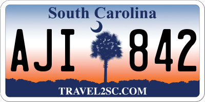 SC license plate AJI842