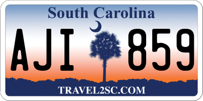 SC license plate AJI859
