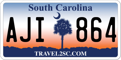SC license plate AJI864