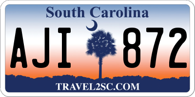 SC license plate AJI872