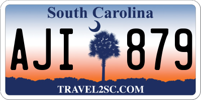SC license plate AJI879