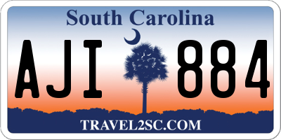 SC license plate AJI884