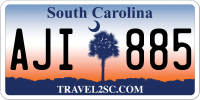 SC license plate AJI885