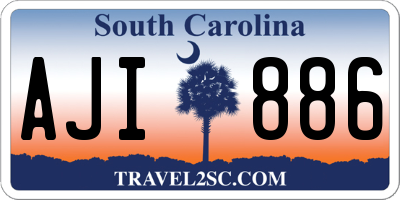 SC license plate AJI886