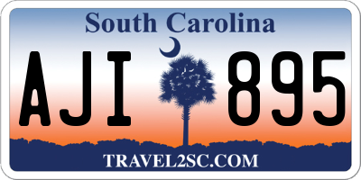 SC license plate AJI895