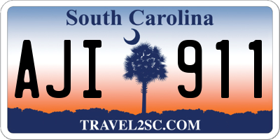 SC license plate AJI911