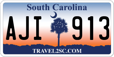 SC license plate AJI913