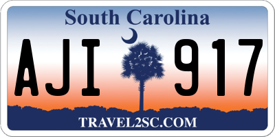SC license plate AJI917