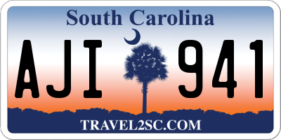 SC license plate AJI941
