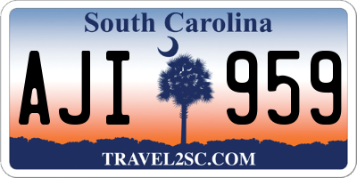 SC license plate AJI959