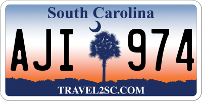SC license plate AJI974