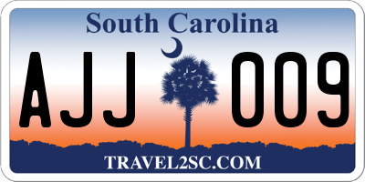 SC license plate AJJ009