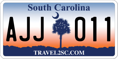 SC license plate AJJ011