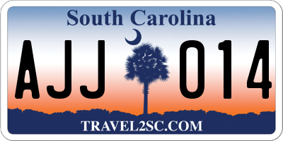 SC license plate AJJ014