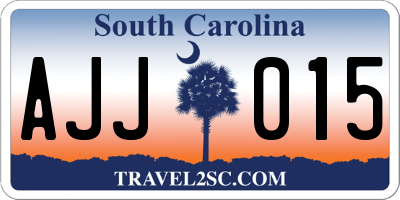 SC license plate AJJ015