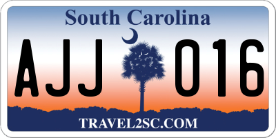 SC license plate AJJ016
