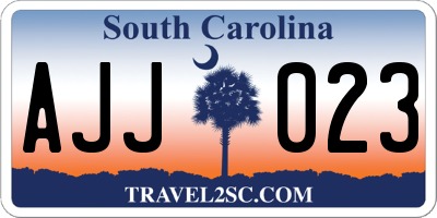 SC license plate AJJ023