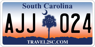 SC license plate AJJ024