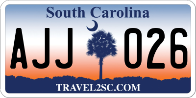 SC license plate AJJ026