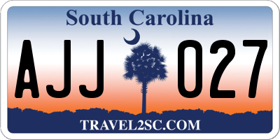 SC license plate AJJ027