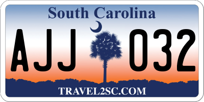 SC license plate AJJ032