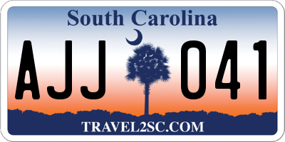 SC license plate AJJ041
