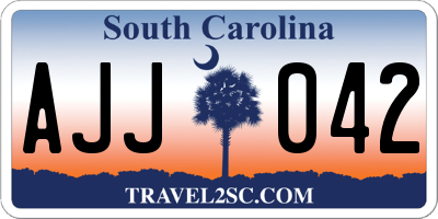 SC license plate AJJ042