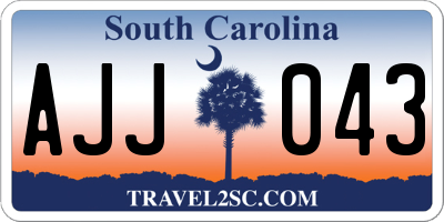 SC license plate AJJ043