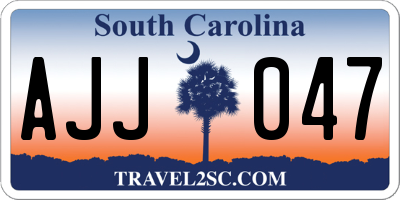 SC license plate AJJ047