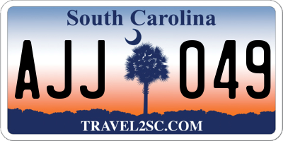 SC license plate AJJ049