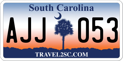 SC license plate AJJ053