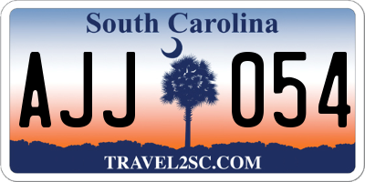 SC license plate AJJ054