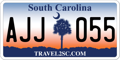 SC license plate AJJ055