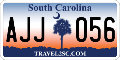 SC license plate AJJ056