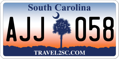 SC license plate AJJ058