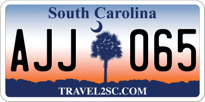 SC license plate AJJ065