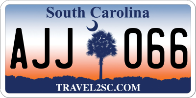 SC license plate AJJ066