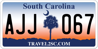 SC license plate AJJ067