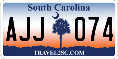 SC license plate AJJ074
