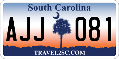 SC license plate AJJ081