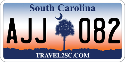 SC license plate AJJ082