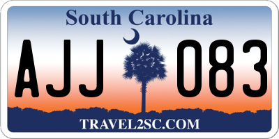 SC license plate AJJ083
