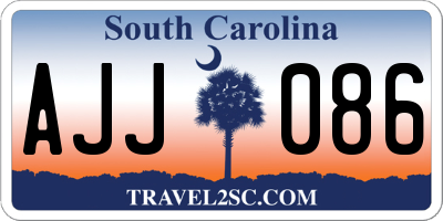 SC license plate AJJ086