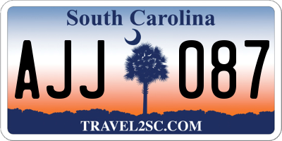 SC license plate AJJ087