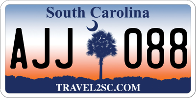 SC license plate AJJ088