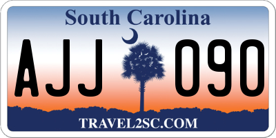 SC license plate AJJ090