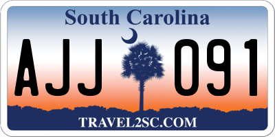 SC license plate AJJ091