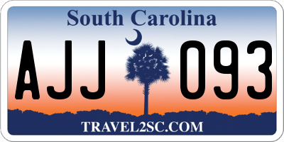 SC license plate AJJ093
