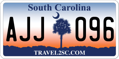 SC license plate AJJ096