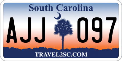 SC license plate AJJ097